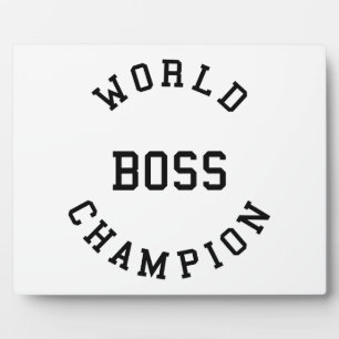 Retro Cool Gifts for Bosses : World Champion Boss Plaque