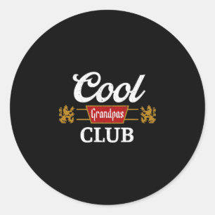 Retro Cool Grandpas Club Family Matching Father's  Classic Round Sticker