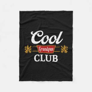 Retro Cool Grandpas Club Family Matching Father's  Fleece Blanket
