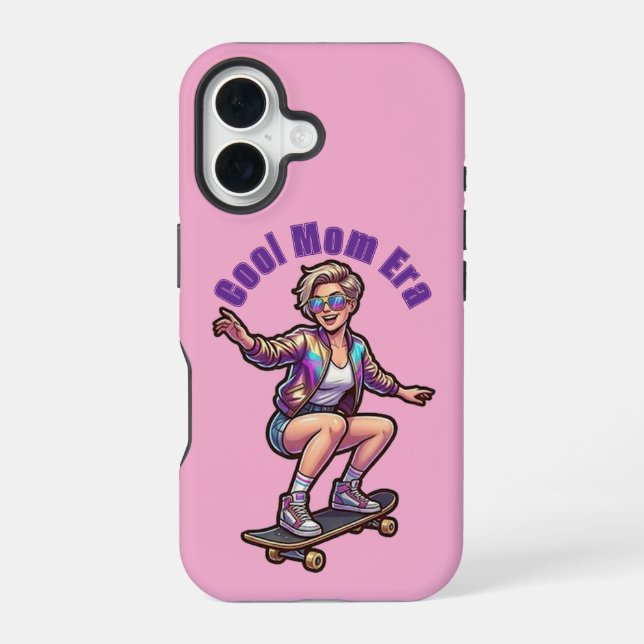 Retro Cool Mom Era Custom Text Phone Case (Back)