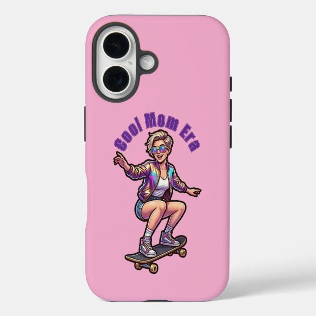 Retro Cool Mom Era Custom Text Phone Case (Back)