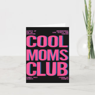Retro cool moms club happy mother's day mama mom card