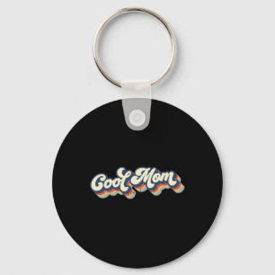 Retro Cool Moms Club Mom Life Funny Mothers Day  Keychain