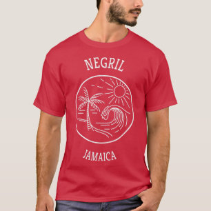 Retro Cool Negril Jamaica Fun Scenic Beach Wave No T-Shirt