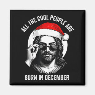 Retro Cool People Are Born In December Christian C Magnet