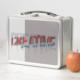 Retro Cool Typography Metal Lunch Box