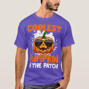 Retro Coolest Pumpkin In The Patch Groovy Hallowee T-Shirt