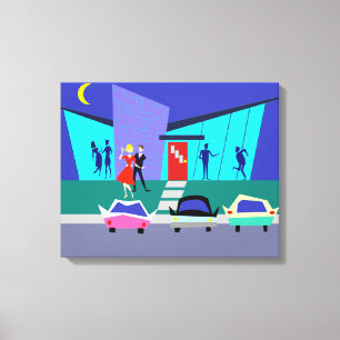 Rétro copie étirée de toile de partie de Chambre