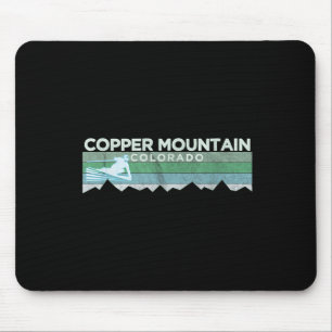 Retro Copper Mountain, Colorado Distressed Skiing  Mouse Pad
