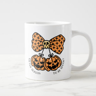 Retro Coquette Pumpkins Spooky Season Large Coffee Mug