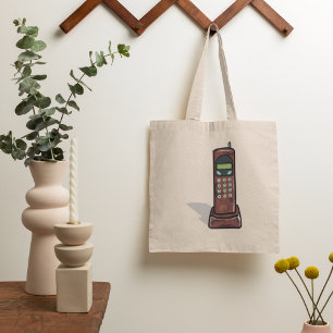 Retro Cordless Phone Vintage 90s Tote Bag