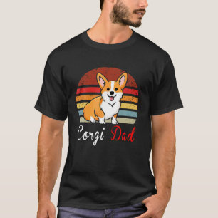 Retro Corgi Dad Gift Dog Owner Pet Welsh Corgi Fat T-Shirt