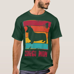 Retro Corgi Mom Owner Mother Pet Mama Dog Lover T-Shirt
