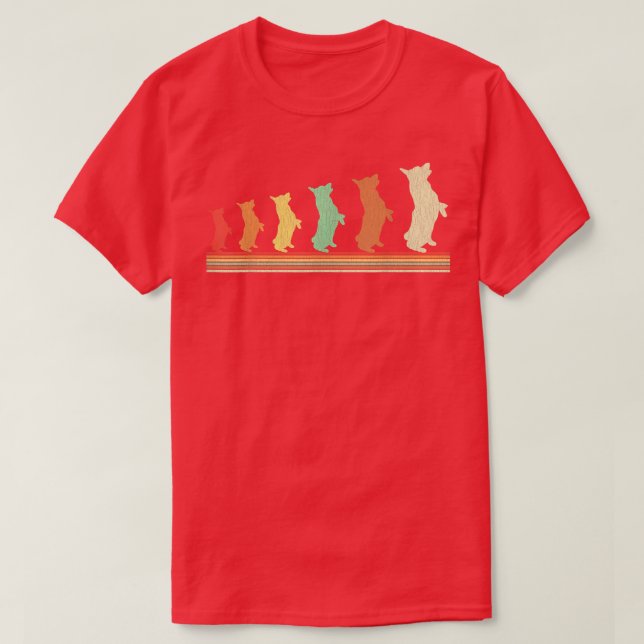 Retro Corgi  T-Shirt (Design Front)
