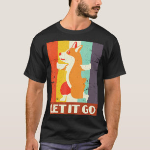 Retro Corgi Yoga Meditation Workout Dog Mom T-Shirt