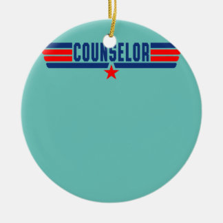 Retro Counsellor Funny School Counsellor Life Ceramic Ornament