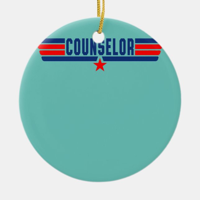 Retro Counsellor Funny School Counsellor Life Ceramic Ornament (Front)