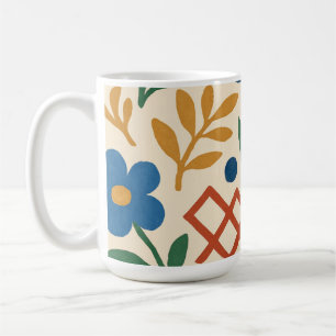 Retro Country Floral Trellis Pattern Coffee Mug