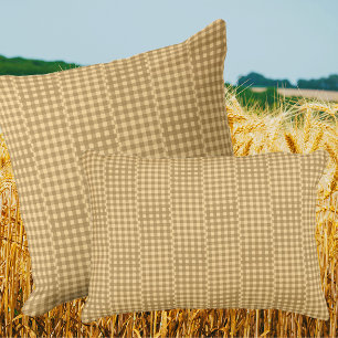 Retro Country Vintage Fun Gingham Checks Throw Pillow