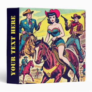 Retro Country Western Comics Binder