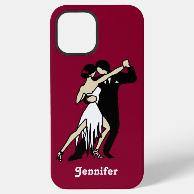 Retro Couple Dancing the Tango iPhone Case (Back)