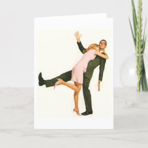 Retro Couple Holiday Card