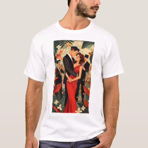 Retro Couple in 50s Style Costume T-Shirt