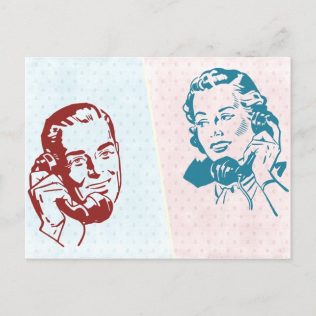 Retro Couple Postcard (Front)