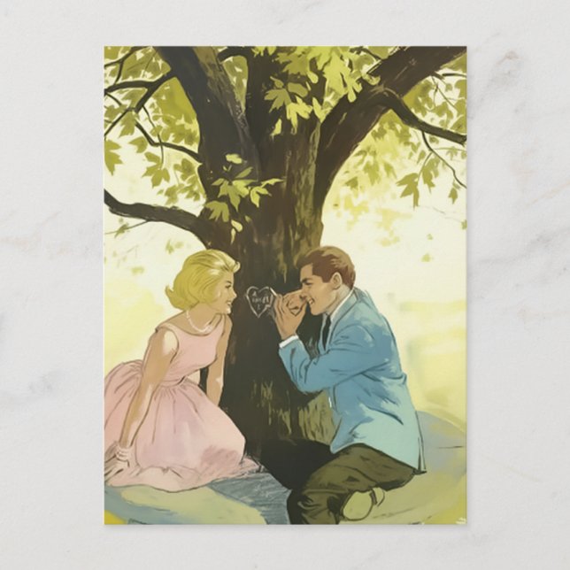 Retro couple postcard (Front)
