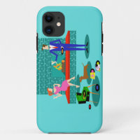 Retro Couple with Dog iPhone 5/5S Case