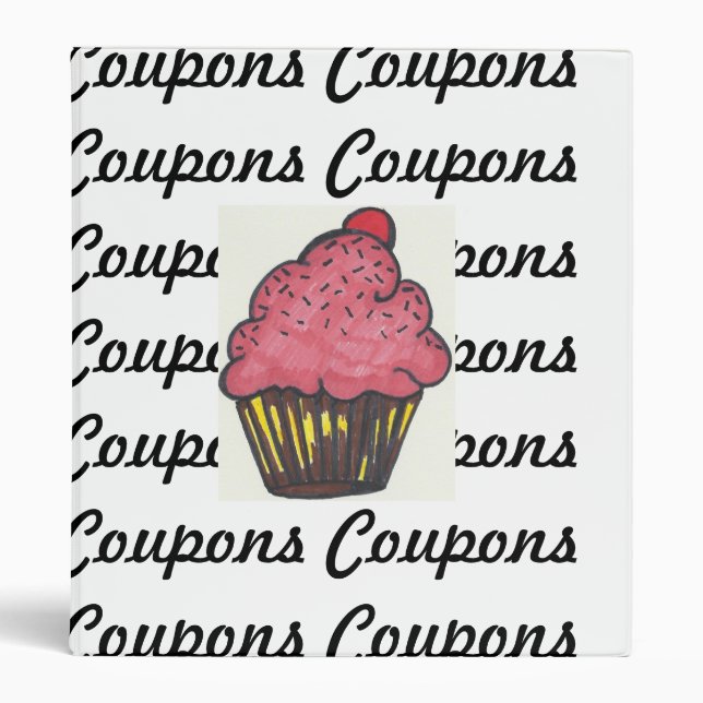 Retro Coupon Binder Cupcake (Front)