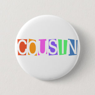Retro Cousin 2 Inch Round Button