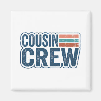 Retro Cousin Crew Matching Family Reunion Gifts Magnet