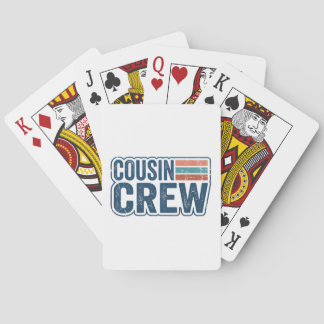Retro Cousin Crew Matching Family Reunion Gifts Playing Cards