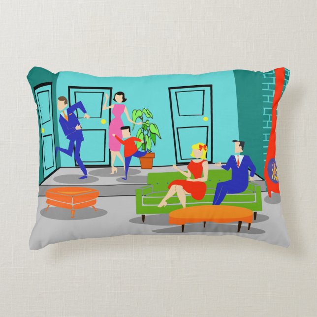 Rétro coussin classique d'accent de télévision (Devant)