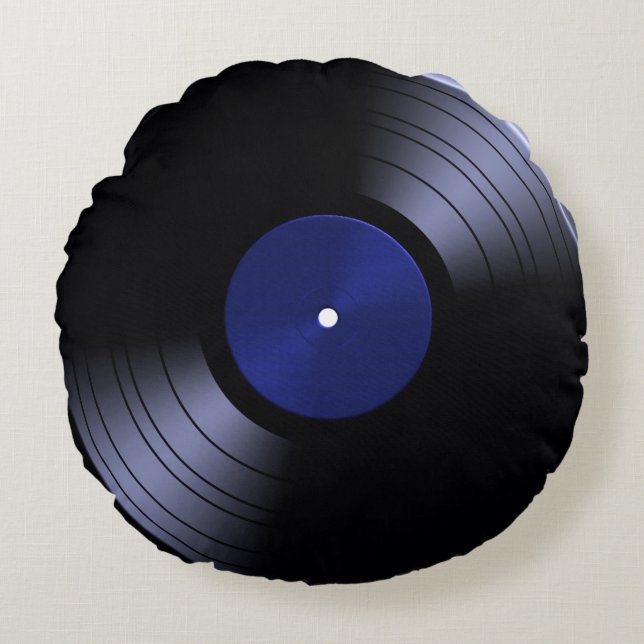 Rétro coussin de décor de maison d'album de disque (Devant)