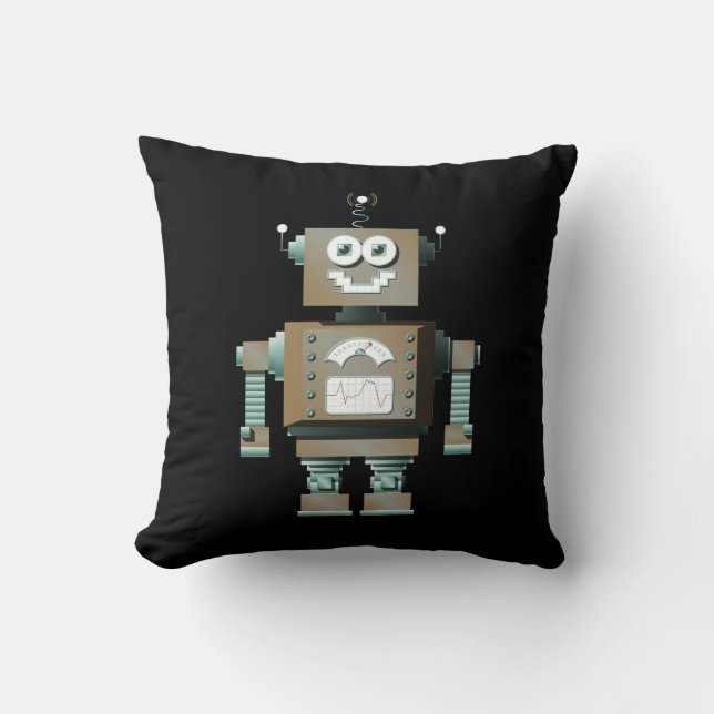 Rétro coussin de robot de jouet (DK) (Recto)
