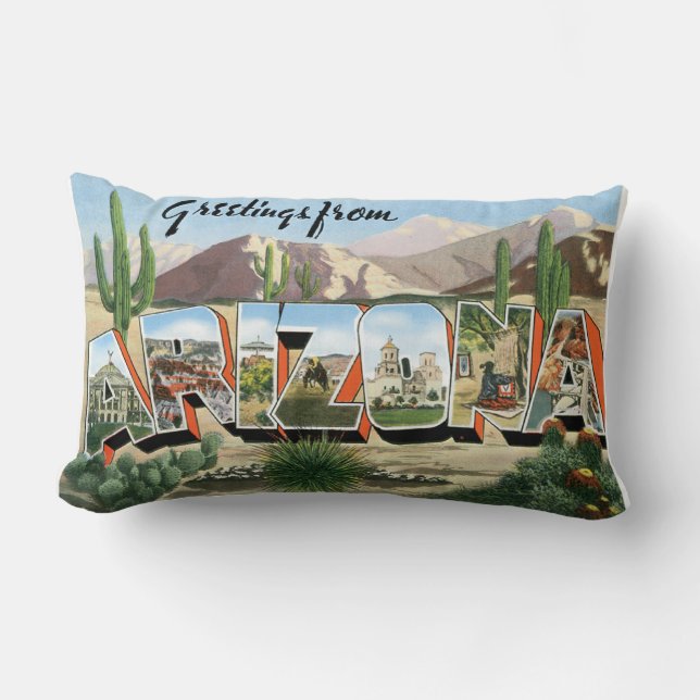 Rétro coussin de touristes Arizona (Recto)