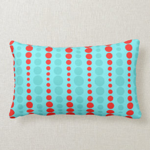 Rétro coussin lombaire de points de rouge et de