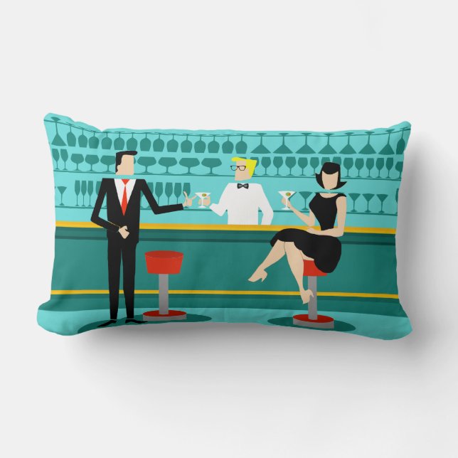 Rétro coussin lombaire de salon de cocktail (Recto)