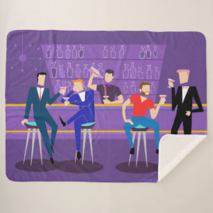 Rétro couverture de Sherpa de bar gay