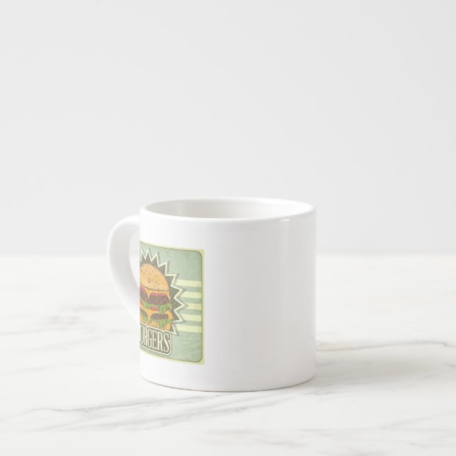 Retro Cover For Fast Food Menu Espresso Cup (Front Left)