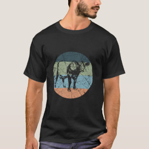 Retro Cow Silhouette Cattle Farmer Vintage Belted  T-Shirt