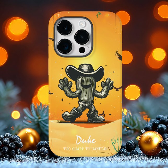 Retro Cowboy Cactus Cartoon Case-Mate iPhone Case (Creator Uploaded)