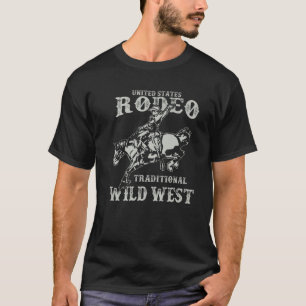 Retro Cowboy US Rodeo Traditional Wild West Wester T-Shirt