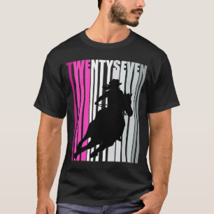Retro Cowgirl Birthday 27th Rodeo Horse Queen Barr T-Shirt