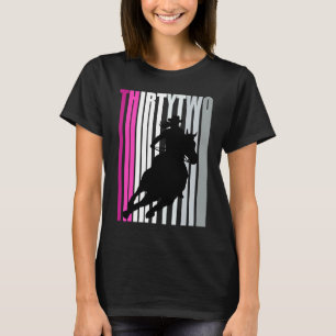 Retro Cowgirl Birthday 32nd Rodeo Horse Queen Barr T-Shirt
