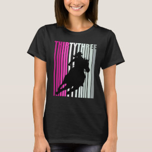 Retro Cowgirl Birthday 33rd Rodeo Horse Queen Barr T-Shirt