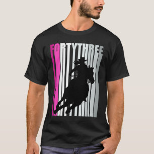 Retro Cowgirl Birthday 43rd Rodeo Horse Queen Barr T-Shirt