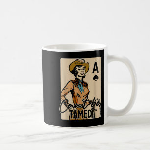 Retro Cowgirl Card Can't Be Tamed Western Country  Coffee Mug